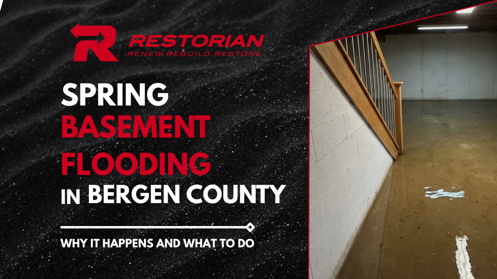 Flooded basement bergen county