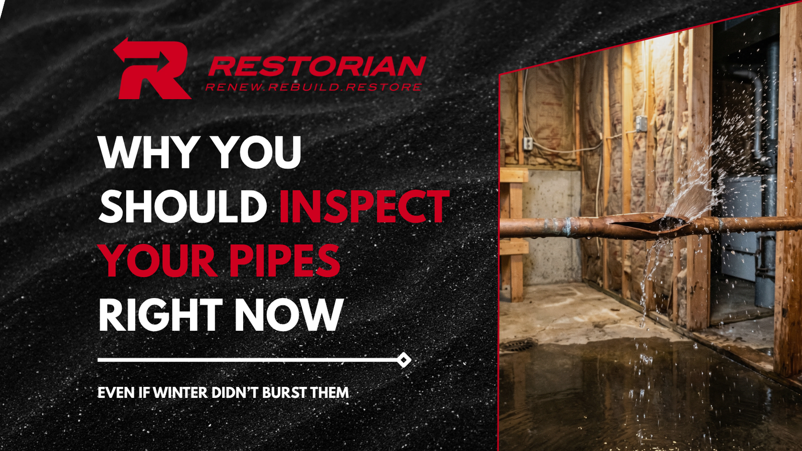 Burst pipe water damage